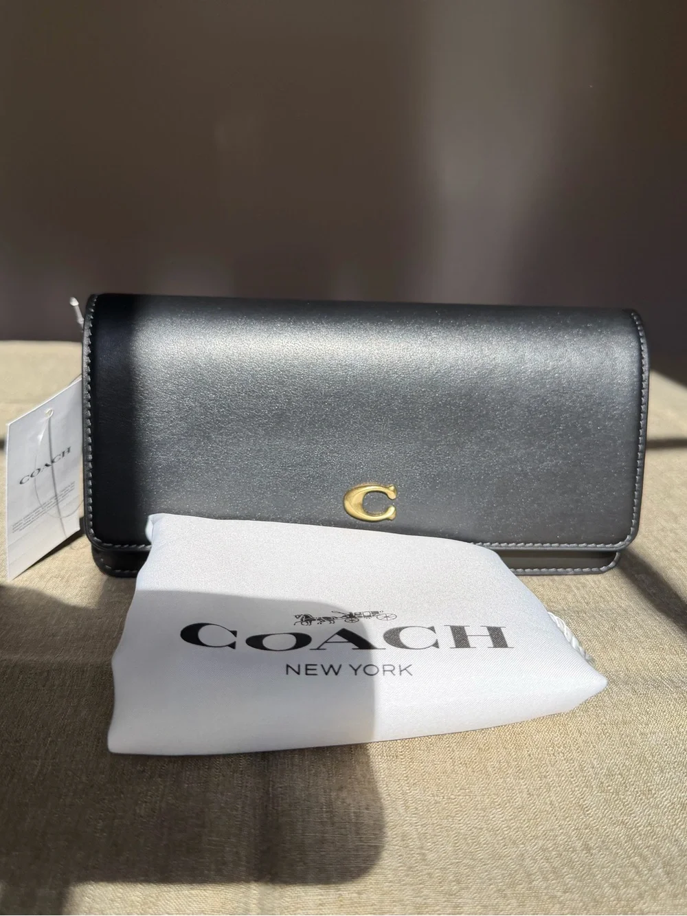 Coach sleek black